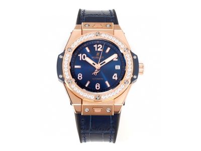 MS Factory Hublot Big Bang Rose gold steel case with White diamond Watch